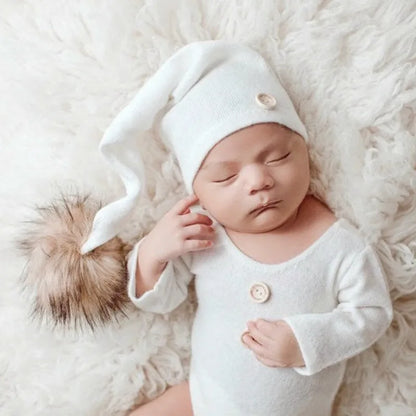 Barboteuse Blanche Coton – Tenue Minimaliste Photo Bébé™