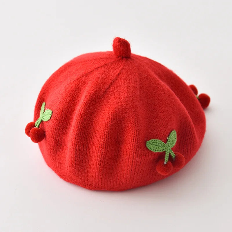 ChapeauTricoté Cerises pour Bébé