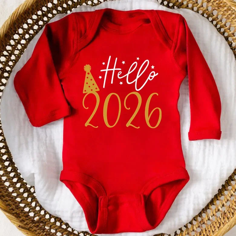 Body Bébé "Hello 2026" - Tenue Nouvel An | Coton Douceur