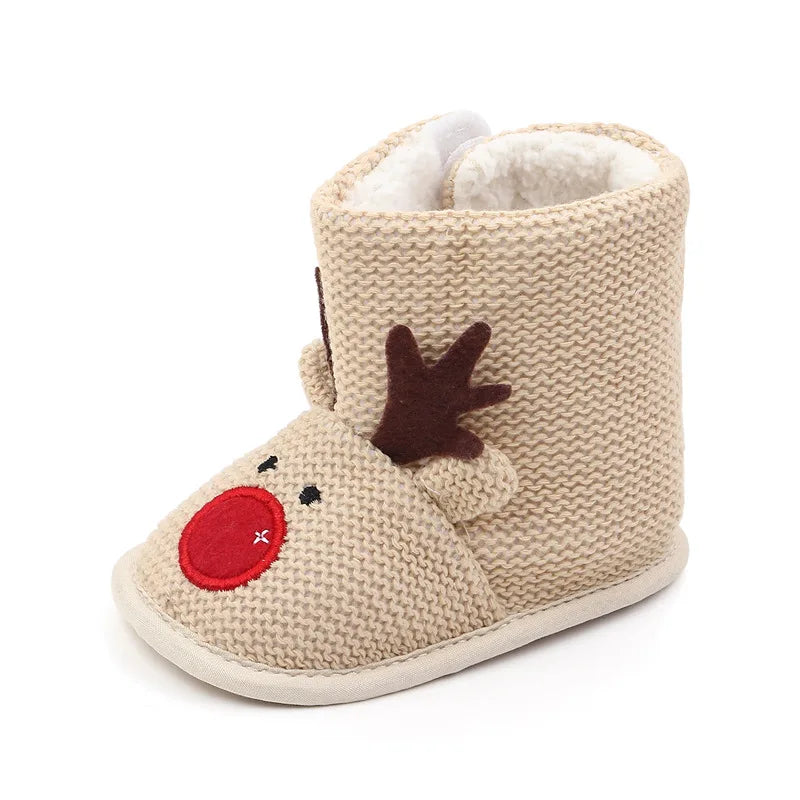Bottines Bébé Renne Doux Hiver – Chaud & Ultra Mignon