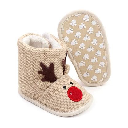 Bottines Bébé Renne Doux Hiver – Chaud & Ultra Mignon