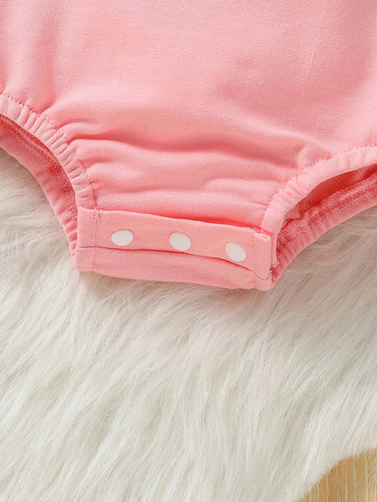 Barboteuse Citrouille Rose d'Automne + Bandeau - Bébé pour toujours