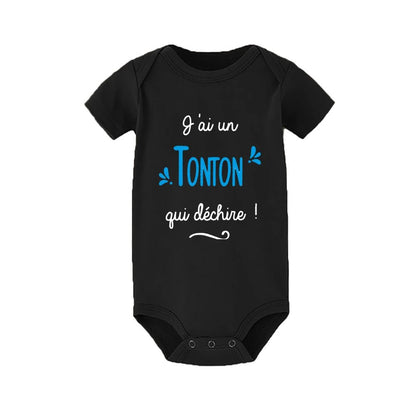 Body bébé “J’ai un Tonton qui déchire !” – Cadeau rigolo et plein d’amour pour oncle et neveu/nièce - Bébé pour toujours