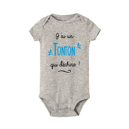 Body bébé “J’ai un Tonton qui déchire !” – Cadeau rigolo et plein d’amour pour oncle et neveu/nièce - Bébé pour toujours