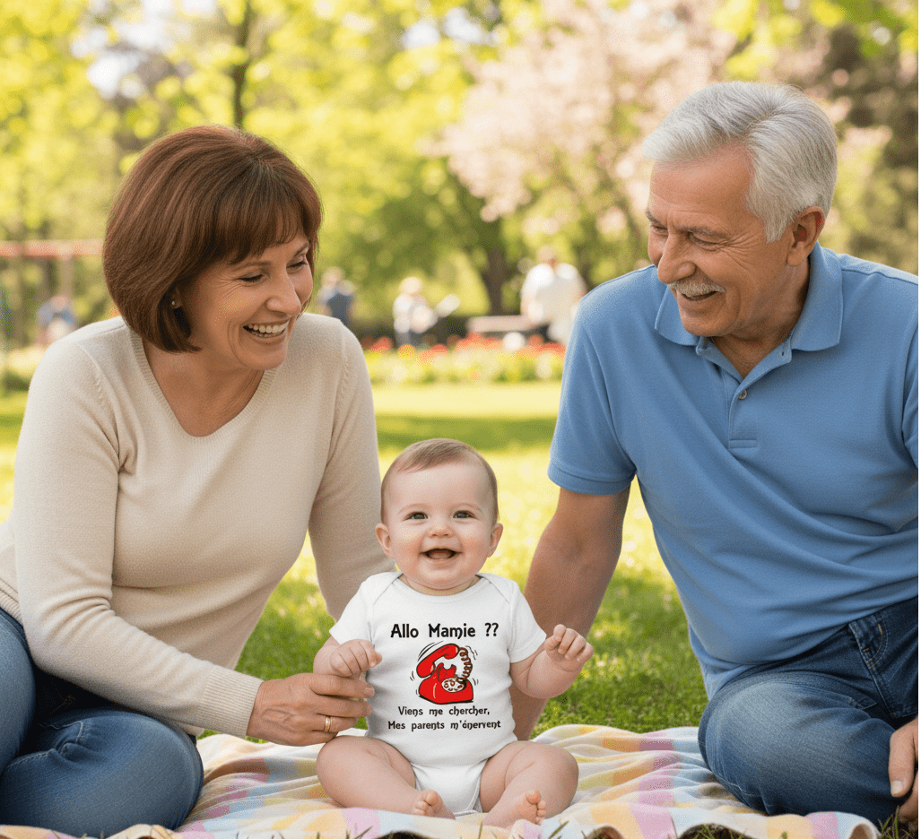 Body Bébé « Mamie, viens me chercher ! Mes parents m’énervent - Bébé pour toujours