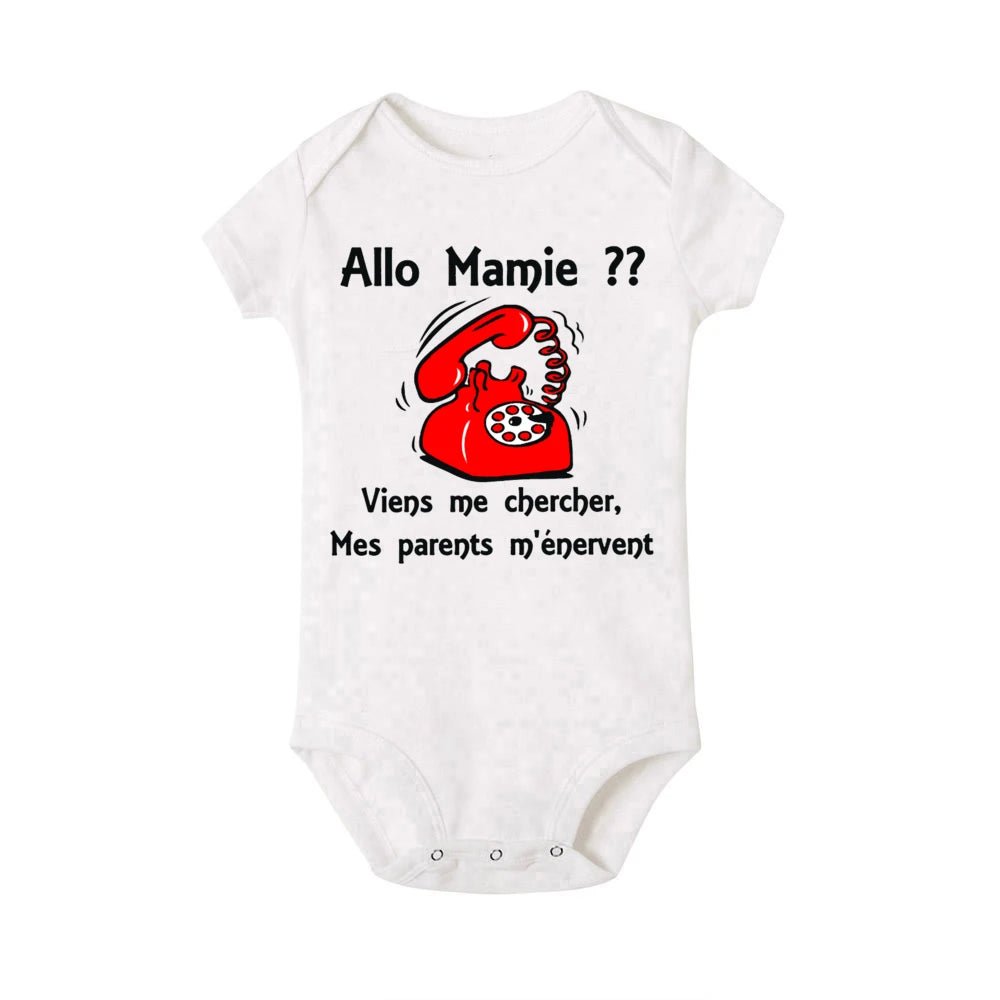 Body Bébé « Mamie, viens me chercher ! Mes parents m’énervent - Bébé pour toujours