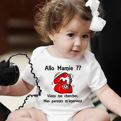 Body Bébé « Mamie, viens me chercher ! Mes parents m’énervent - Bébé pour toujours