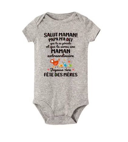 Body Bébé Meilleure Maman 1ère Fête des Mères Photo - Bébé pour toujours