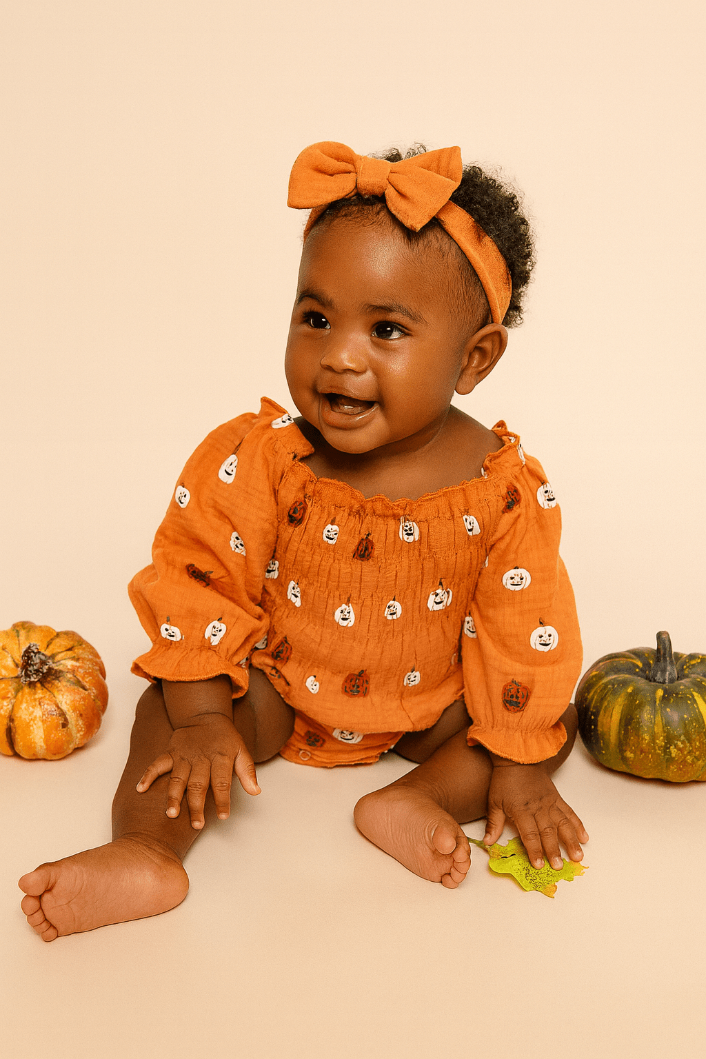 Body citrouille Halloween bébé fille - Bébé pour toujours