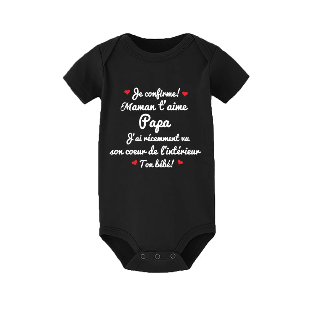 Body humour et tendresse – “Je confirme ! Maman t’aime Papa” – Cadeau original pour futur papa - Bébé pour toujours