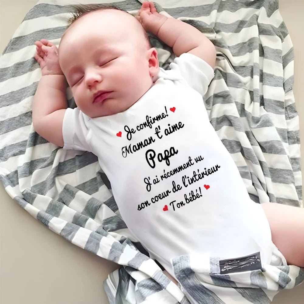 Body humour et tendresse – “Je confirme ! Maman t’aime Papa” – Cadeau original pour futur papa - Bébé pour toujours