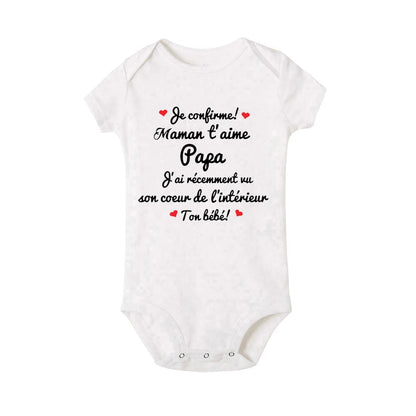 Body humour et tendresse – “Je confirme ! Maman t’aime Papa” – Cadeau original pour futur papa - Bébé pour toujours