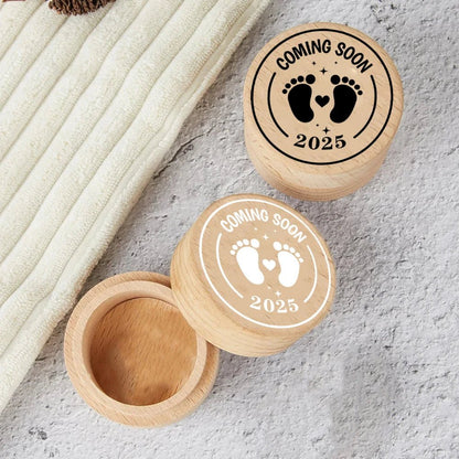 Boîte Cordon Ombilical Bois Personnalisable - Bébé pour toujours