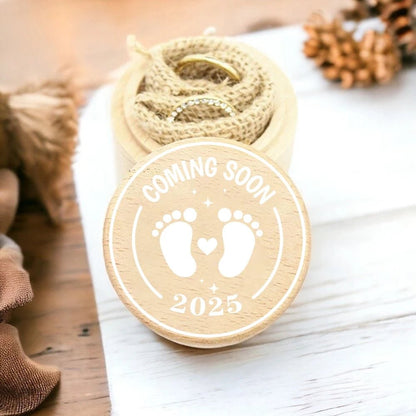 Boîte Cordon Ombilical Bois Personnalisable - Bébé pour toujours