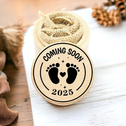 Boîte Cordon Ombilical Bois Personnalisable - Bébé pour toujours