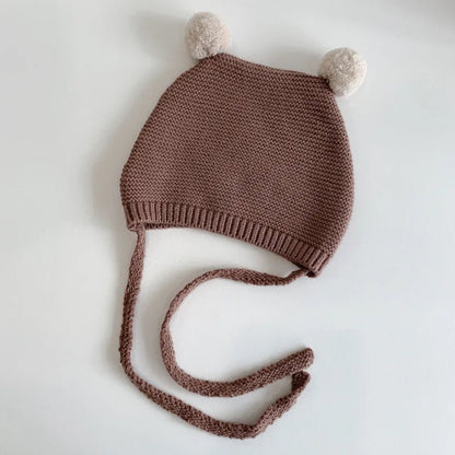 Bonnet Bébé d'Hiver à Pompons - Bébé pour toujours