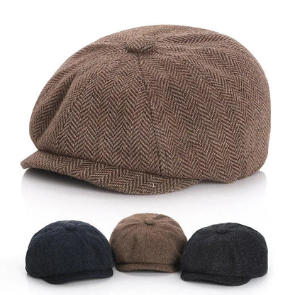 Casquette rétro bébé "Petit Parisien" – Style Octogonal Unisexe en Coton et Lin - Bébé pour toujours