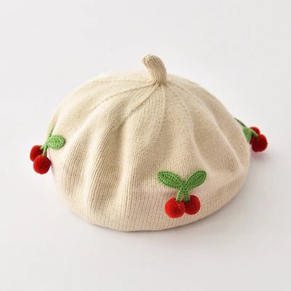 ChapeauTricoté Cerises pour Bébé - Bébé pour toujours