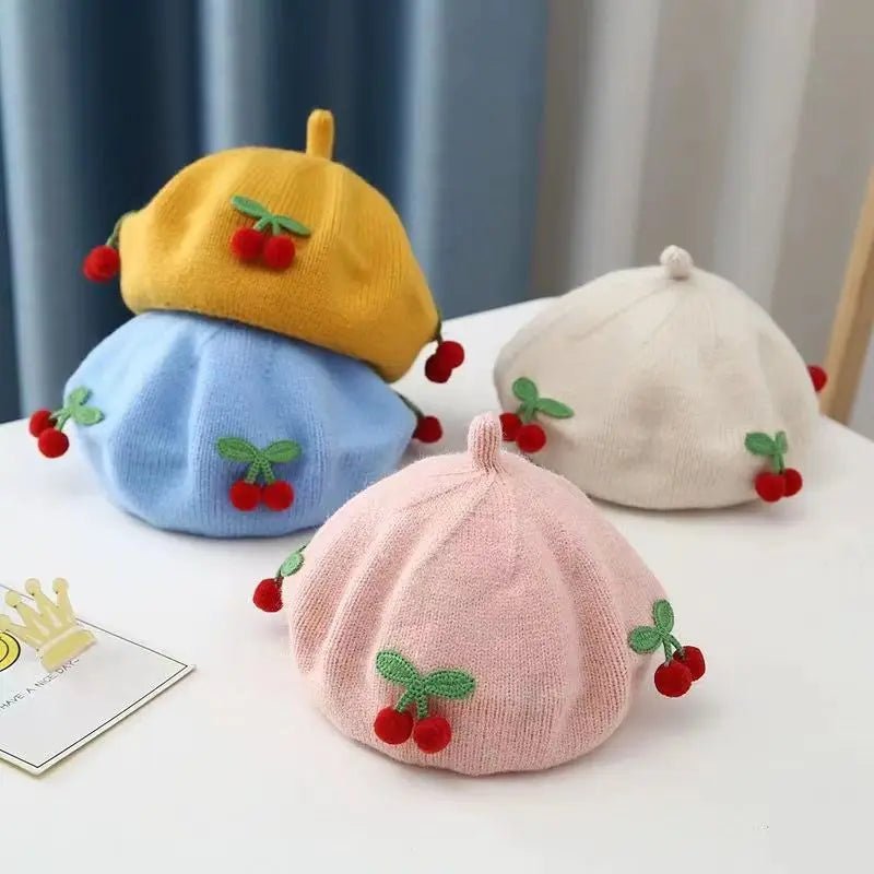 ChapeauTricoté Cerises pour Bébé - Bébé pour toujours
