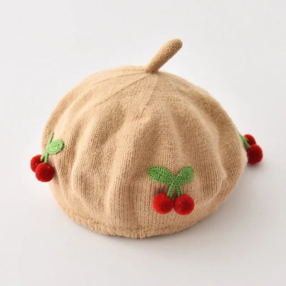 ChapeauTricoté Cerises pour Bébé - Bébé pour toujours