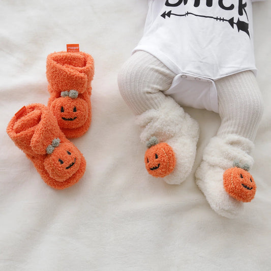 chaussons citrouille bébé Halloween - Bébé pour toujours