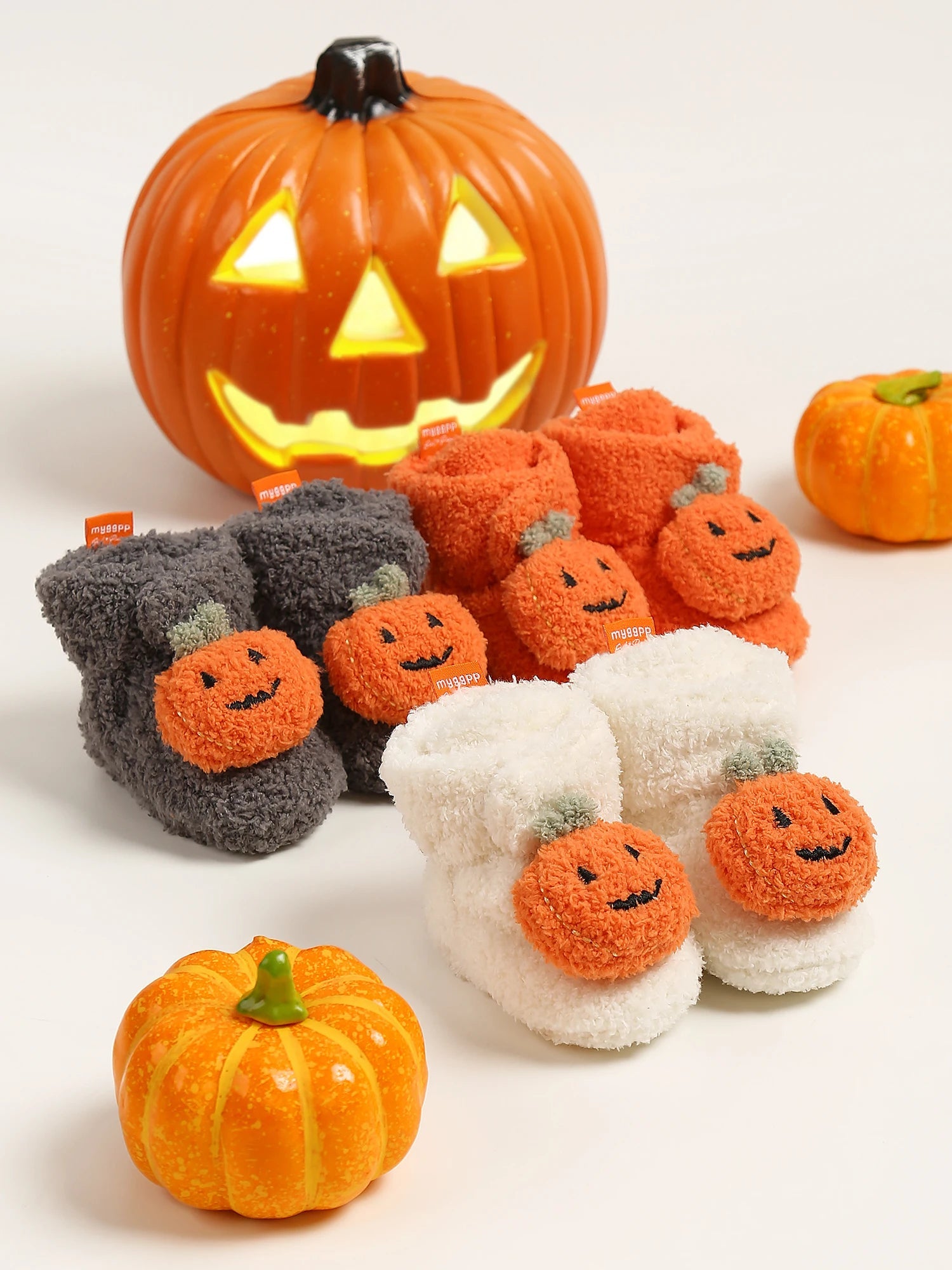 chaussons citrouille bébé Halloween - Bébé pour toujours