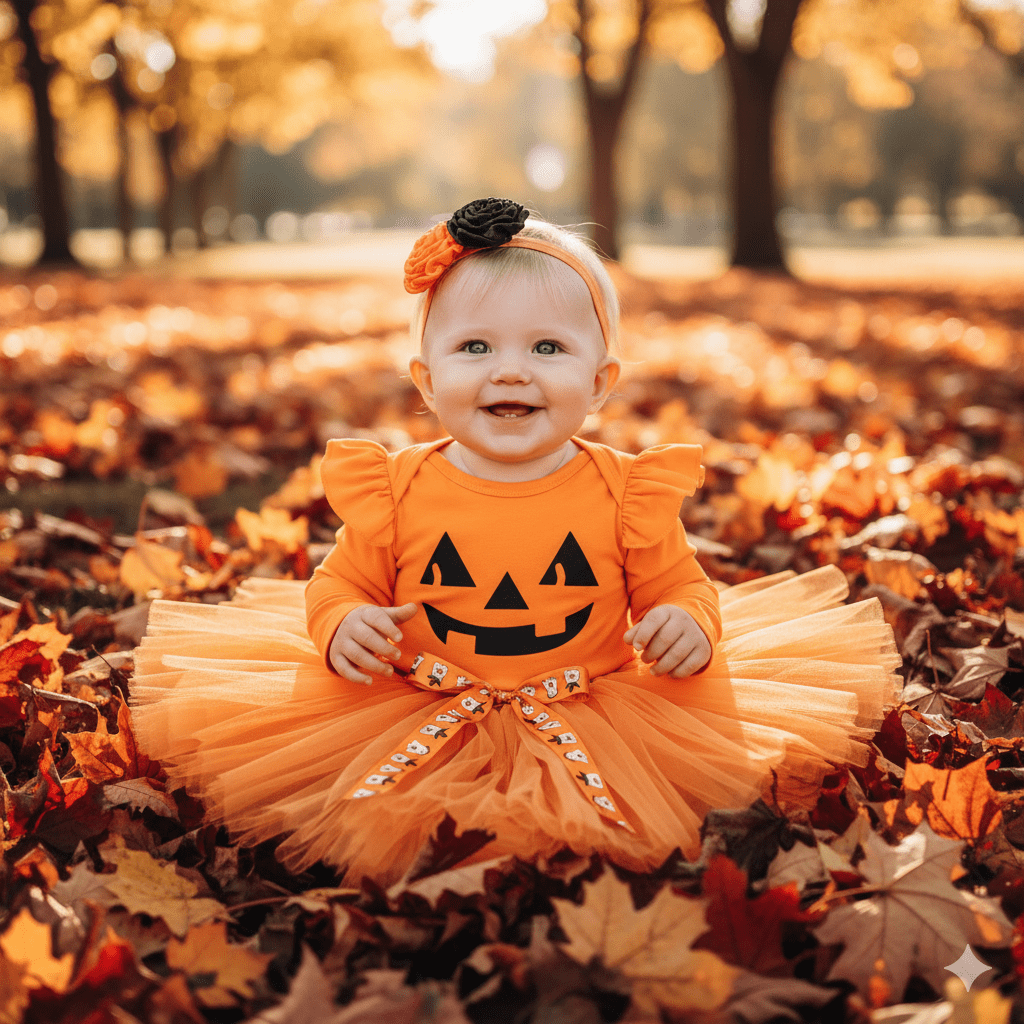 Déguisement Citrouille avec Tutu Orange - Bébé pour toujours
