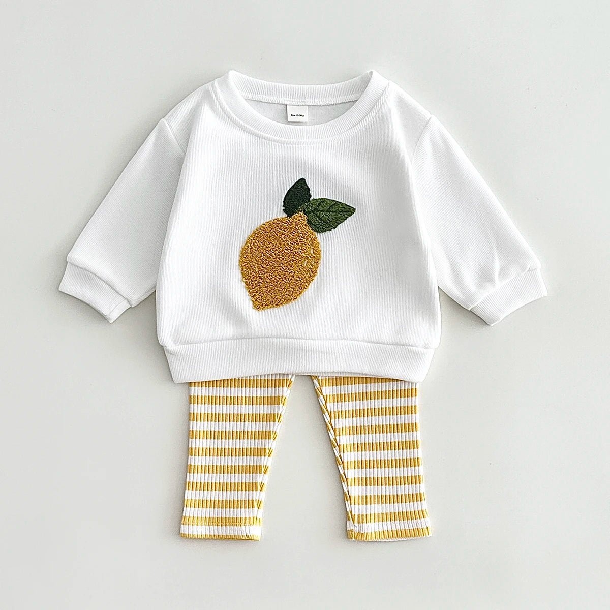 Ensemble Douceur Fruité – Sweat moelleux & pantalon rayé pour bébé - Bébé pour toujours