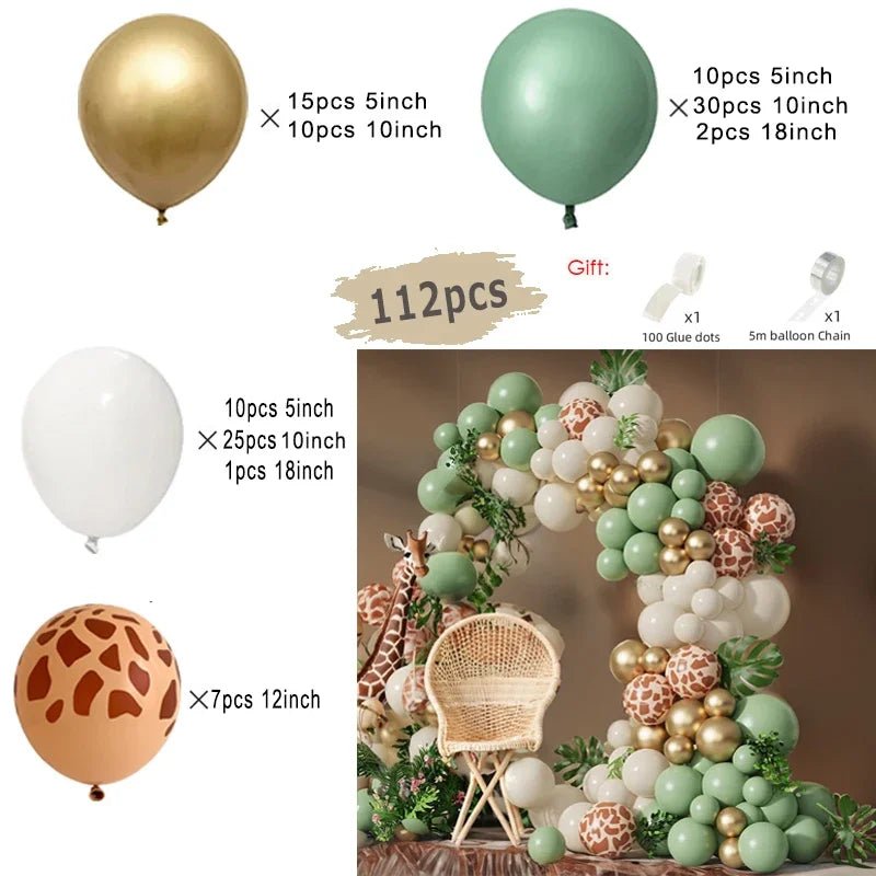 Kit Arche Guirlande Ballons Safari Jungle - Bébé pour toujours