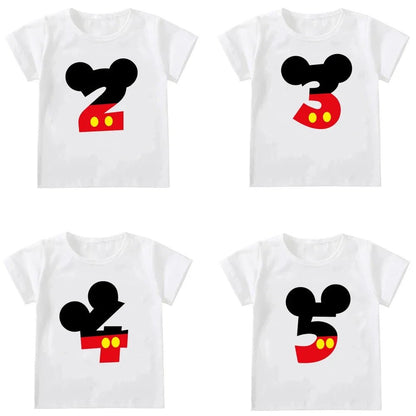 T-shirt Anniversaire Enfant Mickey Mouse - Magie & Photos Souvenirs - Bébé pour toujours