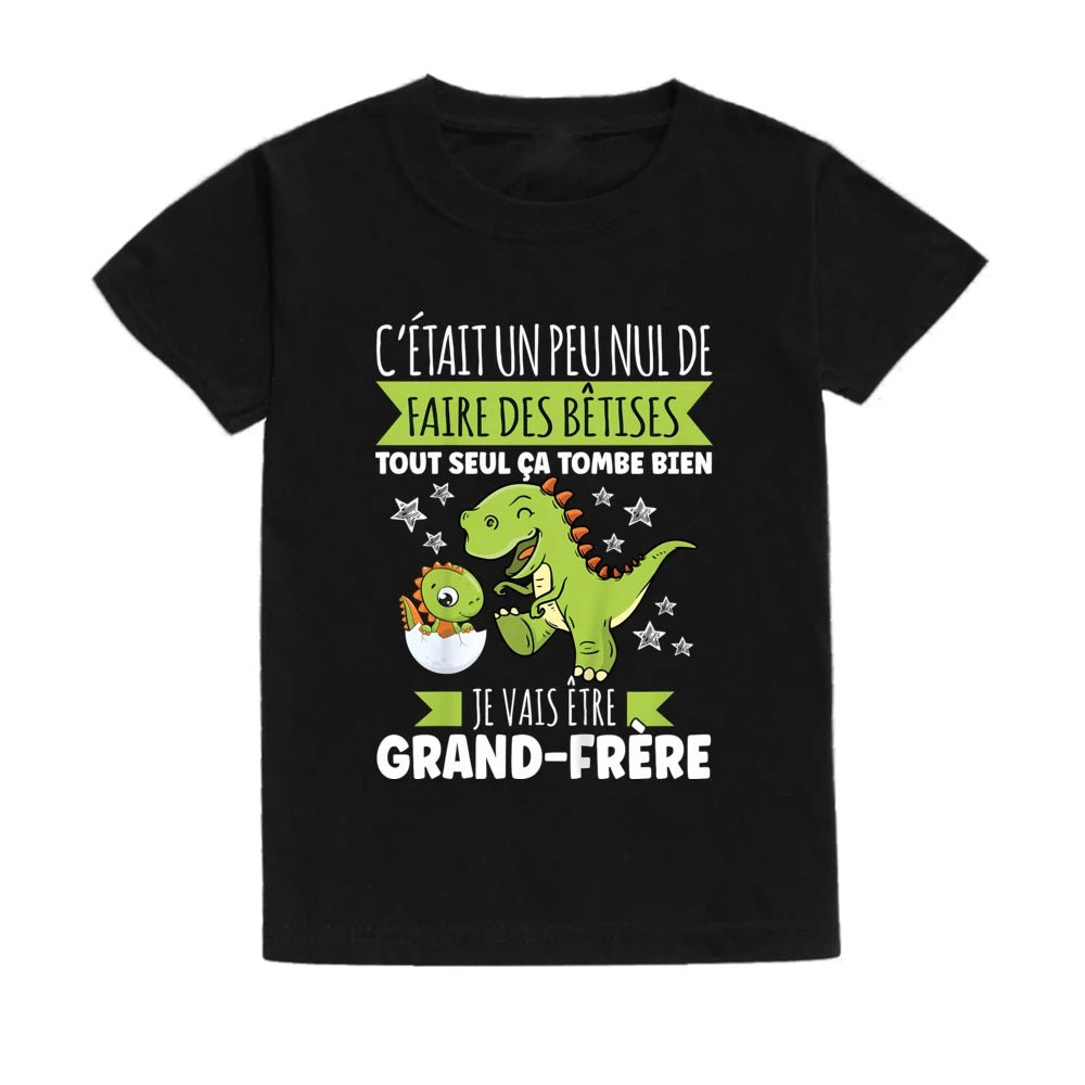 T-Shirt Annonce Grossesse Enfant – Le Dino - Message - Bébé pour toujours