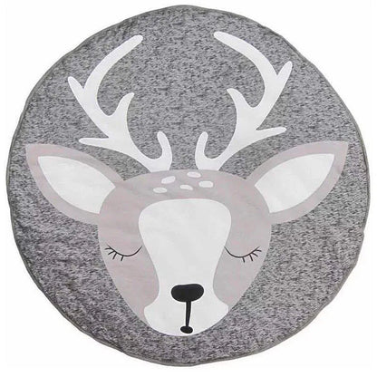 Tapis Rond Coton Motif Cerf - Bébé pour toujours